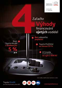 Retail Retail - akční nabídky Rolí naší společnosti je podpořit prodej modelů Toyota a Lexus širokou škálou finančních a pojistných produktů.