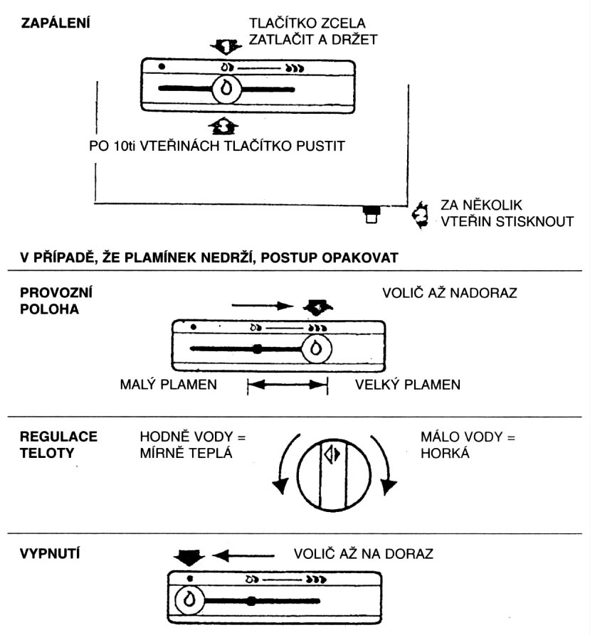 V. INSTALACE A PŘIPOJENÍ Připojení plynu Potrubí plynovodu musí být naprosto čisté. Přívod musí odpovídat příslušným předpisům. Namontovat uzavírací kohout, event. ventil.