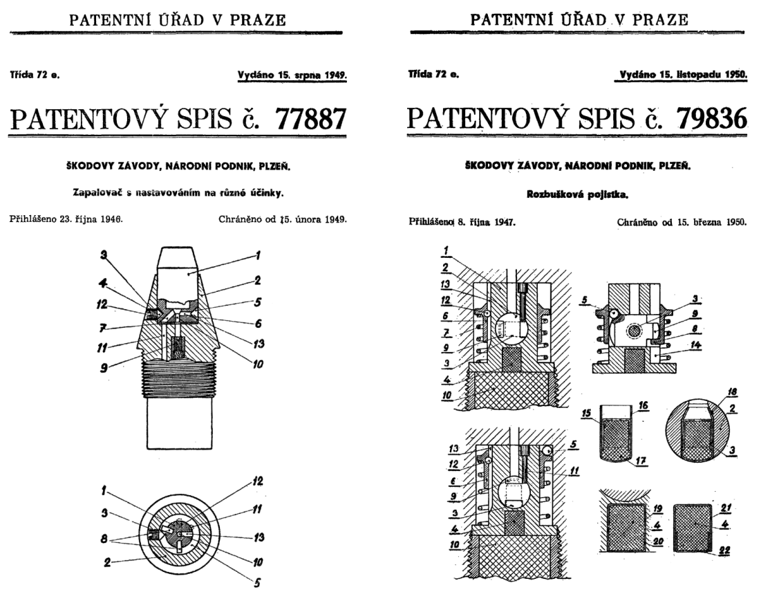 Náhradní zapalovače byly ve skutečnosti celokovové balistické šrouby (viz. obrázek).