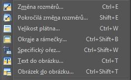 3.2 Změna velikosti plátna Plátno je prostor, na kterém je umístěn obrázek.