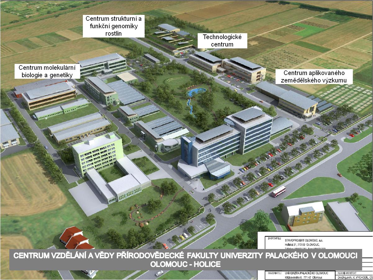 biotechnologický a zemědělský výzkum. Mimo univerzity jako hlavního účastníka do projektu Centra regionu Haná vstupují jako partneři i Ústav experimentální botaniky AV ČR, v. v. i. a Výzkumný ústavu rostlinné výroby, v.
