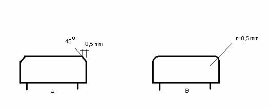 Jeho pední ást je plochá a kolmá k ose zárazníku. Jeho okraje jsou bu zaobleny o prmru 0,5 mm, nebo zkoseny o 0,5 mm pod úhlem 45. b) Prmr koruny zárazníku je 8 mm s tolerancí +/- 0,05 mm.