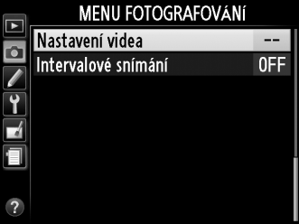 Zobrazení videosekvencí V režimu přehrávání jednotlivých snímků jsou videosekvence označeny ikonou 1 (0 123). Pro spuštění přehrávání stiskněte tlačítko J.