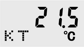 Kontrolní teplota *; průměrná teplota místnosti za proběhlé měřené období. V prvním roce indikace je zobrazena hodnota 0 C.