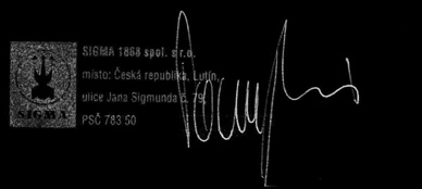 SIGMA 1868 spol. s r. o. Producer/Výrobce: Ordinal number of Declaration: DC 015/A-10 Original EC DECLARATION OF CONFORMITY Původní ES PROHLÁŠENÍ O SHODĚ SIGMA 1868 spol. s r.o. ul.