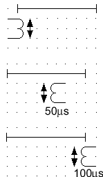 Zpožďovací linky Delay lines S00604 Magnetostrikční zpožďovací linka Delay line, magnetostrictive with s vinutím windings S00605 5) Magnetostrikční zpožďovací linka Rozložené znázornění Zpožďovací