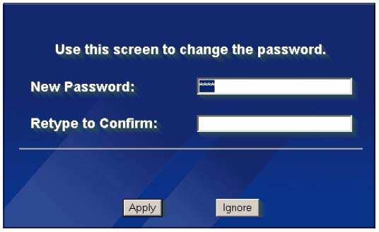 3 Zapište nové heslo do pole New Password (nové heslo) a potvrďte ho v poli Retype to Confirm (napište znovu