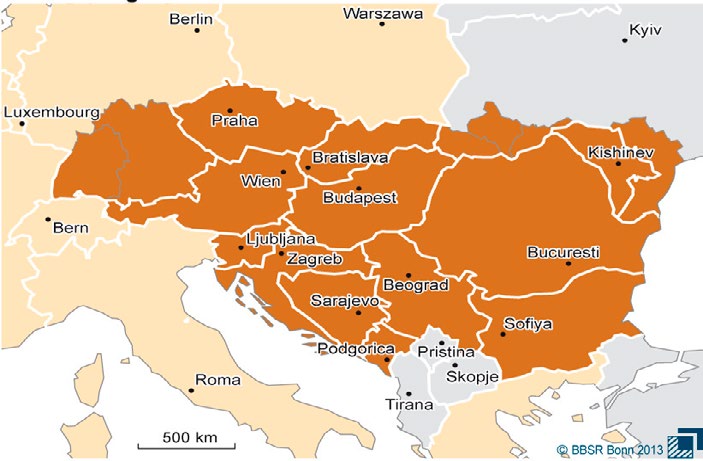 (Danube). Regiony spadající do OP Danube viz Obrázek 3.