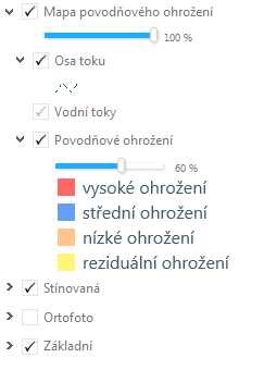 Ohrožení je možné vyjádřit plošně pro celý rozliv povodně bez ohledu na to, co se v něm nachází.