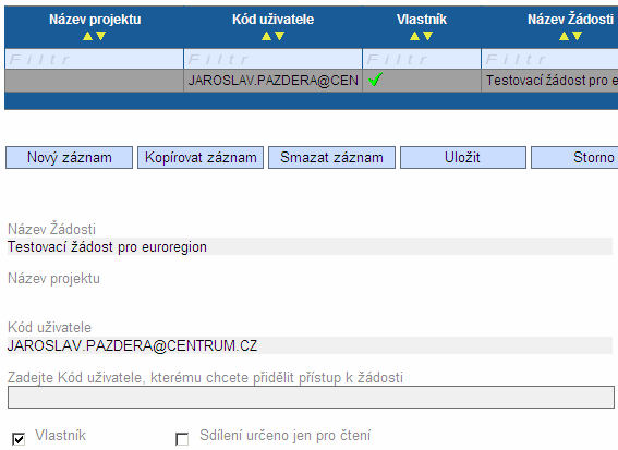 Zrušit Na tuto volbu pozor, smaže aktuální žádost. Po kliknutí na ní vám systém zobrazí varování, zda chcete skutečně žádost smazat. Pokud kliknete na Ano, žádost se smaže a není cesty zpět.