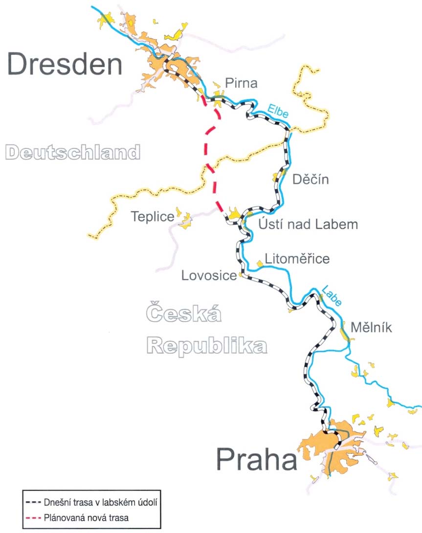2013 ČVUT FD uvedla ve své studii pro Prahu 6 možnost vedení severní trasy VRT do Drážďan přes Letiště Václava Havla.