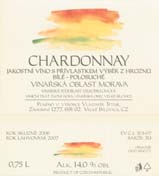 Evidenční číslo vína: 18 Chardonnay 2006 výběr z hroznů Velkopavlovická Velké Bílovice Zadní hora černozem 13. 10.
