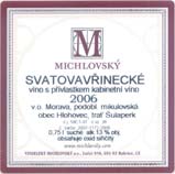 Evidenční číslo vína: 58 Svatovavřinecké 2006 kabinetní víno Mikulovská Hlohovec Šulaperk hlinitá se štěrkovým podložím 15. 10.