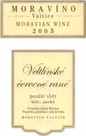 Evidenční číslo vína: 9 Veltlínské červené rané 2005 pozdní sběr Mikulovská Valtice Pod Sluneční horou černozem 2. 10.
