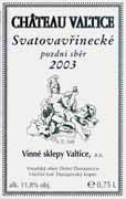 Evidenční číslo vína: 56 Svatovavřinecké 2003 pozdní sběr Mikulovská Dolní Dunajovice Dunajovský kopec hlinito-písčitá 24. 9.