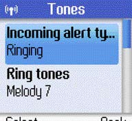n Nastavení telefonu Tóny Na vašem telefonu DUAL můžete nastavit tóny kláves, tóny vyzvánění apod. Následuje několik příkladů. 1) Z neaktivní obrazovky stiskněte pro vstup do hlavního menu.