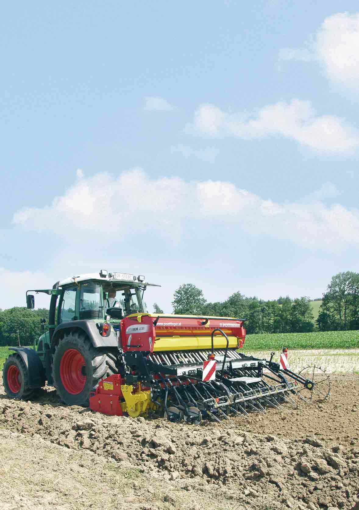 spolehlivé spojení Závûsné secí stroje VITASEM Tyto závûsné secí stroje je moïno pouïít samostatnû nebo v kombinaci s rotaãními branami. Stabilní rámová konstrukce odolává ve kerému zatíïení.