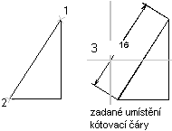 Kótování Pro kótování je nutné zapnout trvalý uchopovací mód. Geometrie kóty je známá z TK. Přímá Vytvoří horizontální nebo vertikální kóty. Kótovací text je asociativní, je svázán s délkou kóty.