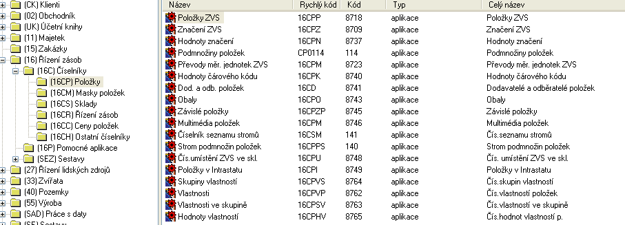 6 Struktura zásob Položky (Z01, *8718) Kde najdeme Tip Základním číselníkem pro definici karty položky je číselník *8718_Položky ZVS Základní (povinné) údaje Číslo položky Pomocí tzv.