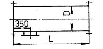 11 Trouba s jednou pevnou lemovanou přírubou a druhou volnou úhelníkovou přírubou Trouba D - L KM 12 0319.