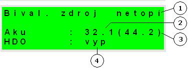 V této části jsou zobrazeny stavy tepelných čerpadel, která jsou povolena v servisní úrovni.