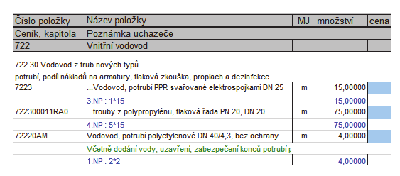 Poznámka k importu souborů RTS Soupisy prací RTS mají odlišnou a složitější strukturu popisů položek nežli běžně užívané položky v SW KROS plus.