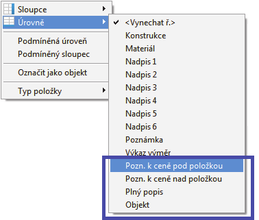 Ostatní vylepšení importu ZJEDNODUŠENÍ NASTAVENÍ ŘÁDKŮ NA IMPORT Při importu můžete řádkům s různým formátováním (např. investorem zvýrazněné změny položek, barevná zvýraznění v rámci výkazu výměr aj.