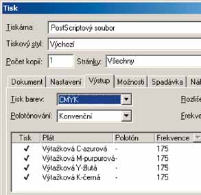 10. Nastavení tisku z aplikace Quark Xpress 4.