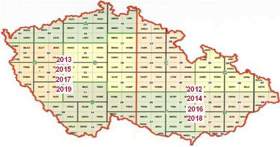 ĚS-JTSK) od roku 2015 transformovat a publikovat Ortofoto ČR dle specifikace INSPIRE (INSPIRE GRID,