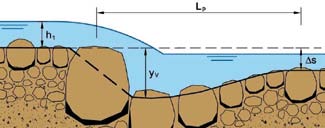 rybích přechodů vycházejí z rozměrů cílových druhů ryb a hydraulických podmínek rychlostí, hloubek a tlumení energie proudu.