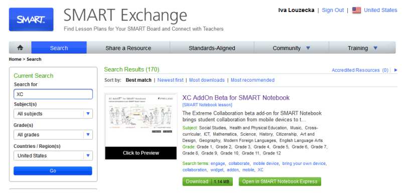 stránce v prostředí autorského programu SMART Notebook.