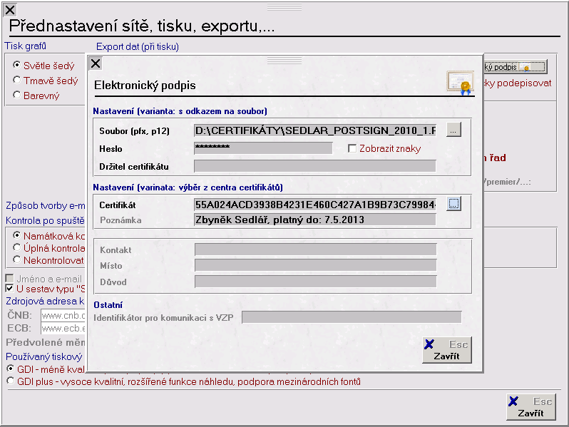 V případě, že nelze nainstalovat certifikát do systému Windows, pak je možné, že byl certifikát vytvořen v jiném OS, například ve starším Windows XP je třeba certifikát převést do správného formátu