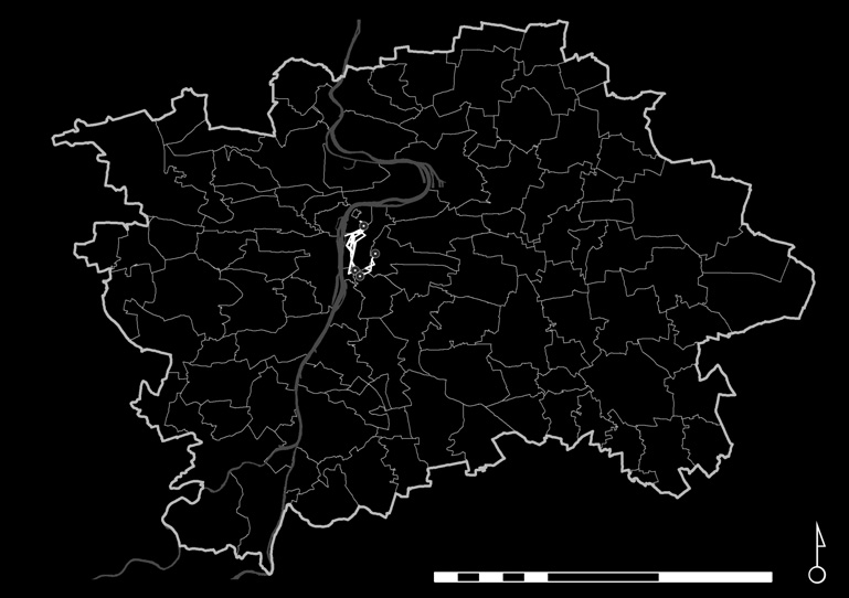 pobytem nad 30 minut zachycené cesty 0 5 10 15 km 0 10 30 km Zdroj: vlastní šetření. Poznámka: Počet respondentů = 20.