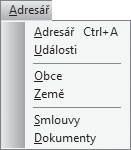 Agenda pomáhá zorganizovat veškeré dokumenty související s danou adresou a v agendě Adresář/Události snadno evidujete průběh obchodního styku s jednotlivými obchodními partnery.