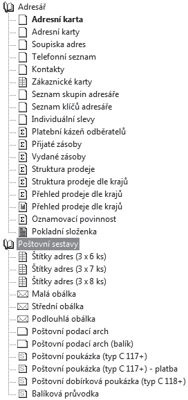 124 4 Adresář 4 12 124 Pole Kraj je využíváno v tiskových sestavách pro vyhodnocení odběratelů dle krajů. Adresy s nevyplněným krajem vnášejí do těchto analýz nepřesnosti.