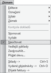 272 8 Sklady 8 / 16 Účtování způsobem A 8 16 Při účtování na přelomu 272 roku nelze aktivovat/ deaktivovat účtování způsobem A.