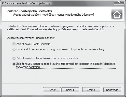 Nastavení práv poboček v agendě Sklady v režimu Centrála/Pobočky proveďte ještě před začátkem práce s pobočkami, tedy než poprvé odešlete data na pobočku.