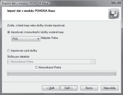 Ekonomický systém POHODA Příručka uživatele 383 Exportovaný soubor, např. PH2NKSXXX.mdb (resp. PH2NKSXXX.zip, je-li zvolena komprimace), naleznete ve složce, kterou jste si zvolili v agendě Kasy.
