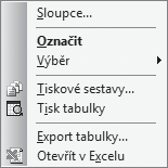 Dynamické záložky pomocí několika kliknutí myší okamžitě vyhledají záznamy odpovídající složité kombinaci podmínek. Kromě nich je k dispozici celá řada dalších funkcí v nabídce Výběr.