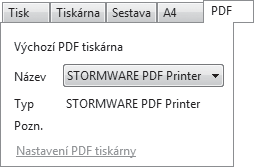 Příklad: Poštovní poukázky potřebujete tisknout na jednom typu tiskárny, na druhém zase pravidelně tisknete sestavu přijatých faktur ve dvou kopiích, a zbývající sestavy již všechny tisknete na