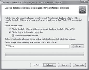 Záleží na vás, jakou frekvenci záloh si zvolíte denní, měsíční, před ukončením roku atd. Média se zálohovanými daty ukládejte přehledně na bezpečné místo.