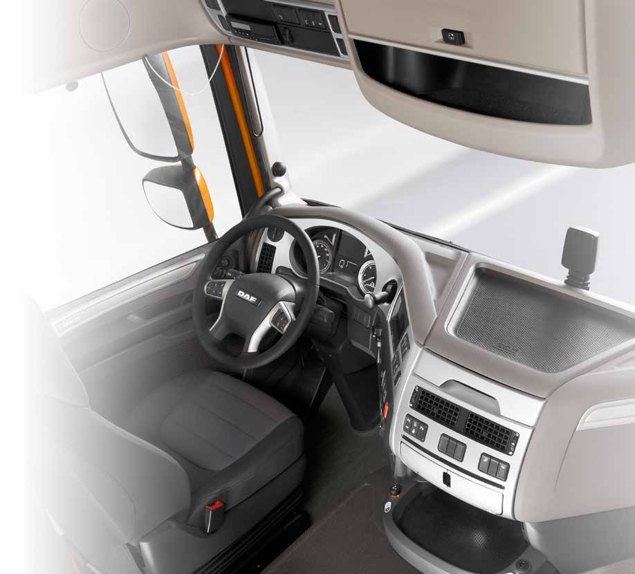 Kabiny modelů LF, CF a XF Euro 6 představují charakteristickou tvář nové generace vozidel DAF atraktivní zevnitř i zvenčí.