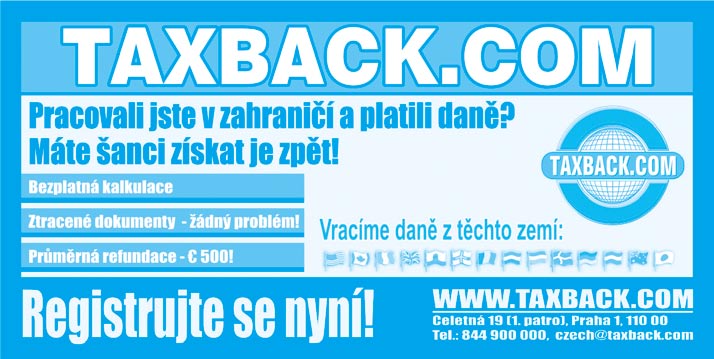 Japonsku a Austrálii. Pracovníci společnosti neustále sledují změny v mezinárodních daňových zákonech tak, aby byli schopni zajistit maximální možnou refundaci. Více www.taxback.com.