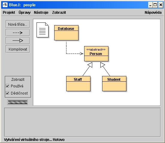 3 Začínáme editace/kompilování/volání metod 3.1 Spuštění BlueJ Ve Windows a MacOS je při instalaci vytvořena ikona aplikace BlueJ. Spusťte tuto aplikaci.