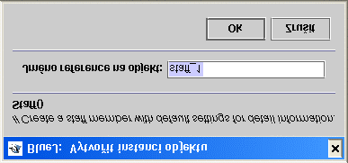 Vyberte konstruktor bez parametrů, zobrazí se následující dialog.