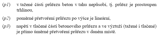 Průřez s trhlinou a tlačenou částí V průřezu vzniknou trhliny a vznikne i tlačená část.