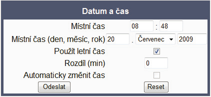 5.3.2 Datum a čas Datum a čas lze pohodlně zadat pomocí webového rozhraní OpenStage 20 S. Pro nastavení času klikněte v menu na odkaz Datum a čas.