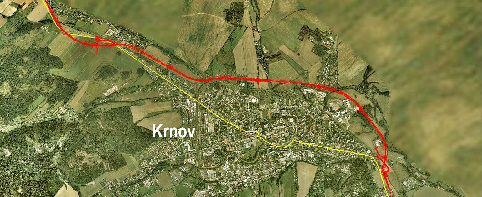 Silnice I/57 Krnov, severovýchodní obchvat Aktuální stav: V současné době se dokončují výkupy pozemků, dokončují se stavební řízení, stavba je připravena k realizaci.