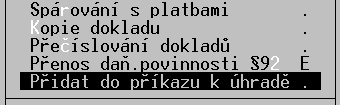 Uživatel tak má k dispozici veškeré podstatné informace o vystavení dokladu, jeho označení, hodnoty v českých korunách případně v cizí měně, firmě a splatnosti.