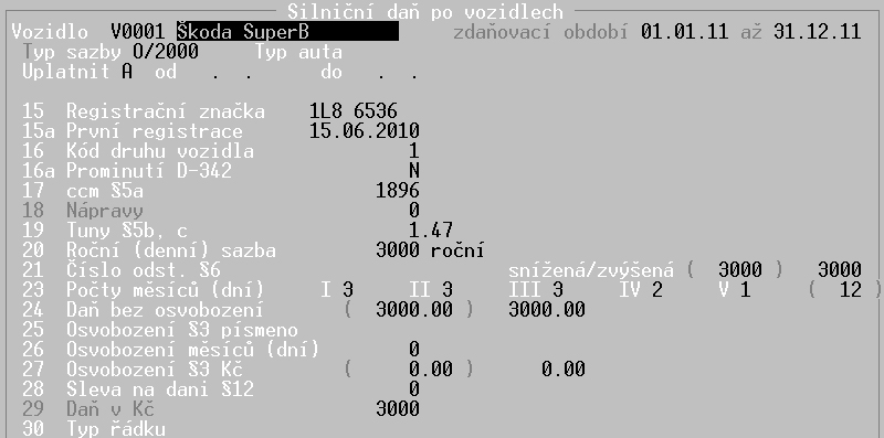 K A N C E L Á Ř 39 POZOR Sloupec 20 je nutno naplnit základní sazbou dle 6 odst. 1 nebo 2 zákona. Pokud je následně doplněno číslo odst.